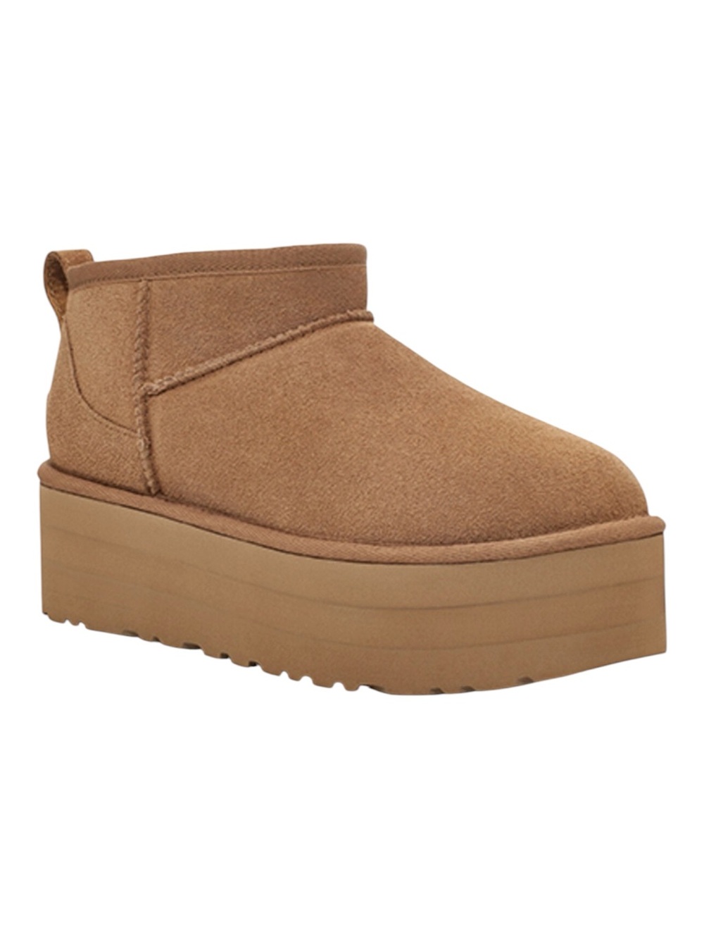 UGG WOMEN'S CLASSIC ULTRA MINI PLATFORM BOOT CHESTNUT SUEDE
